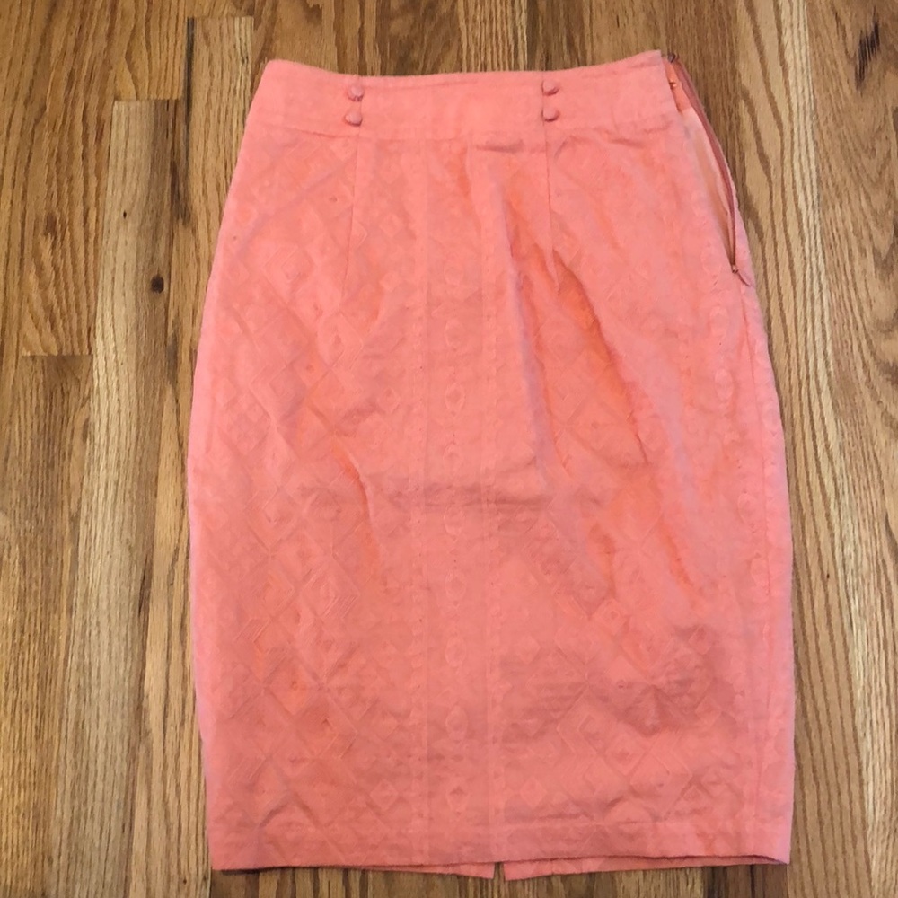 NWOT Anthropologie Embroidered Pencil Skirt